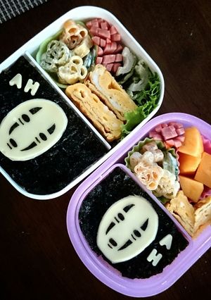 キャラ弁★千と千尋簡単カオナシ★のり弁-レシピのメイン写真
