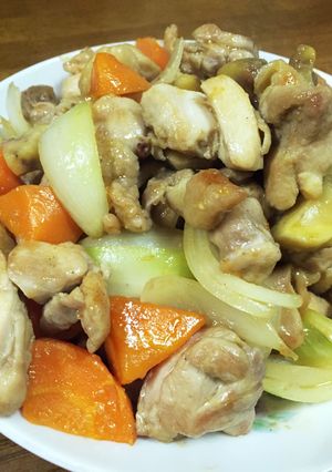 鶏肉と栗と野菜の中華風炒め-レシピのメイン写真