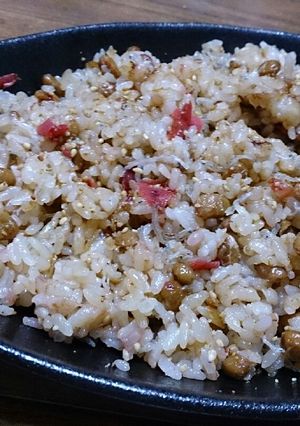 納豆・梅干し・じゃこのチャーハン-レシピのメイン写真