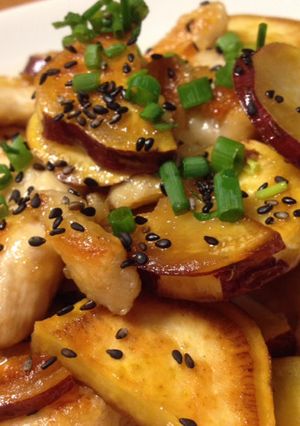 鶏胸肉とさつまいもの甘酢炒め-レシピのメイン写真
