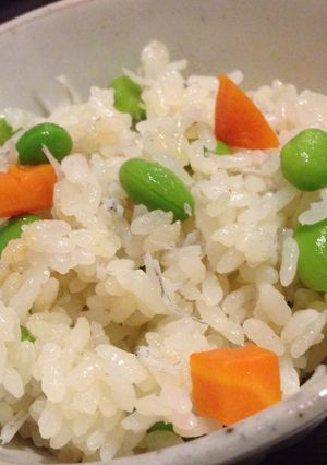 枝豆としらすの炊き込みごはん-レシピのメイン写真