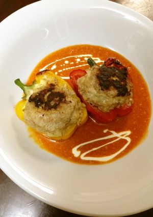 時短でパプリカの肉詰め作っちゃおう-レシピのメイン写真