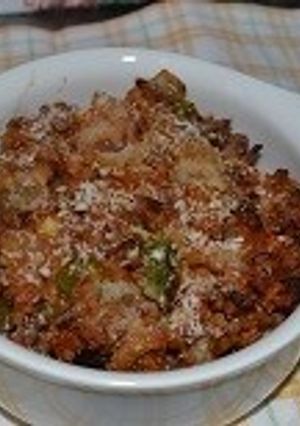 完熟トマトソースでボロネーゼのせグラタン-レシピのメイン写真