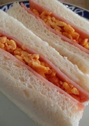 時短！いり卵サンド(ケチャップ味)-レシピのメイン写真