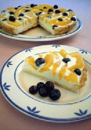チーズタルト　～桃とブルーベリー～-レシピのメイン写真