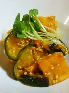 茄子と厚揚げのごま味噌あえ♪-レシピのメイン写真