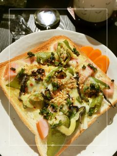 しし唐×ハムのトースト-レシピのメイン写真