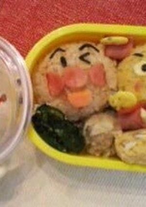 キャラ弁♡アンパンマンとカレーパンマン-レシピのメイン写真
