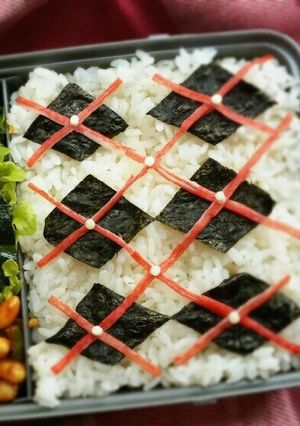 大人のデコ弁☓◆☓◆☓アーガイル模様-レシピのメイン写真