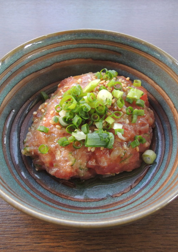 まぐろの梅味噌たたき-レシピのメイン写真