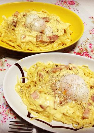 簡単☆全卵牛乳で本気カルボナーラ！-レシピのメイン写真