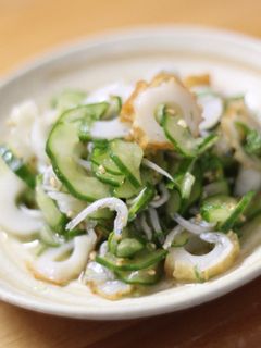 きゅうりとちくわの香り酢の物-レシピのメイン写真