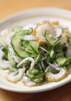 きゅうりとちくわの香り酢の物-レシピのメイン写真