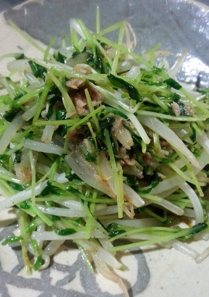 シャキシャキもやしと豆苗の炒め物-レシピのメイン写真