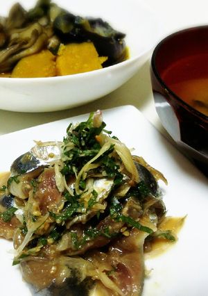 秋刀魚のゴマポン酢和え♪-レシピのメイン写真
