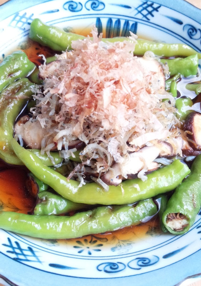 簡単☆ししとうと椎茸としらすの焼き浸し-レシピのメイン写真