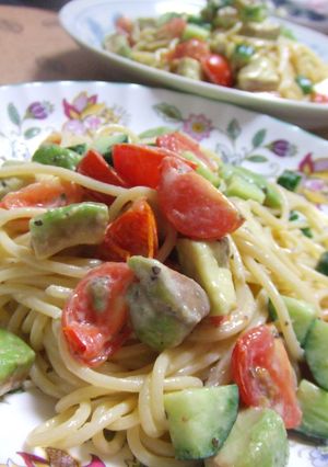 野菜で簡単★ちょっと和風のマヨパスタ♪-レシピのメイン写真