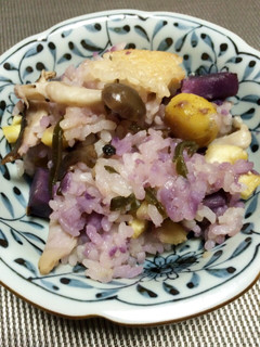 材料入れるだけ・炊飯器で紫芋の栗ご飯☆-レシピのメイン写真