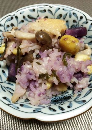 材料入れるだけ・炊飯器で紫芋の栗ご飯☆-レシピのメイン写真