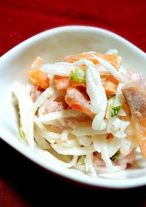 柿と大根と生ハムのサラダ＊柚子風味-レシピのメイン写真