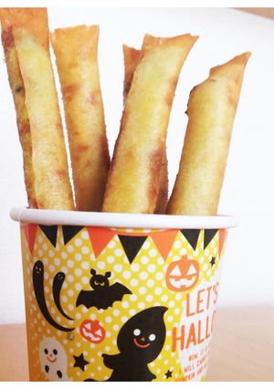 ハロウィン♡かぼちゃクリームチーズ春巻き-レシピのメイン写真