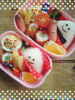 キャラ弁 秋の遠足弁当♪-レシピのメイン写真