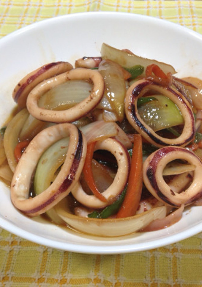 簡単！イカと野菜の生姜炒め-レシピのメイン写真