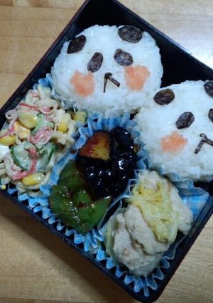 双子パンダちゃん弁当-レシピのメイン写真
