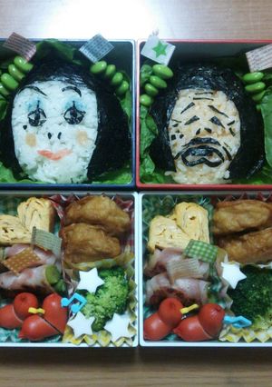 キャラ弁 エレキテル連合 朱美ちゃん-レシピのメイン写真