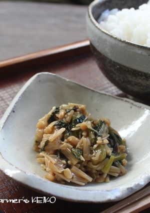【農家のレシピ】小松菜とえのきだけの佃煮-レシピのメイン写真
