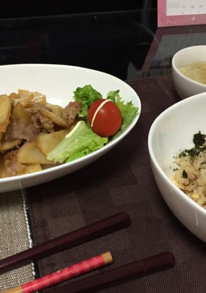 ☆キノコご飯の卵あんかけ！アレンジ成功☆-レシピのメイン写真