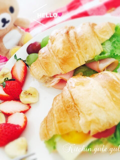 クロワッサンで簡単サンドイッチ-レシピのメイン写真