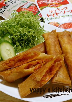 エビチリ風チーズ入り春巻き～♬-レシピのメイン写真