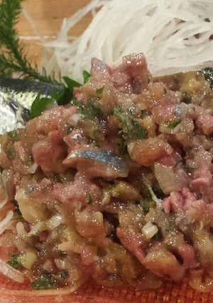 秋刀魚のなめろう☆海苔に乗せて♪-レシピのメイン写真