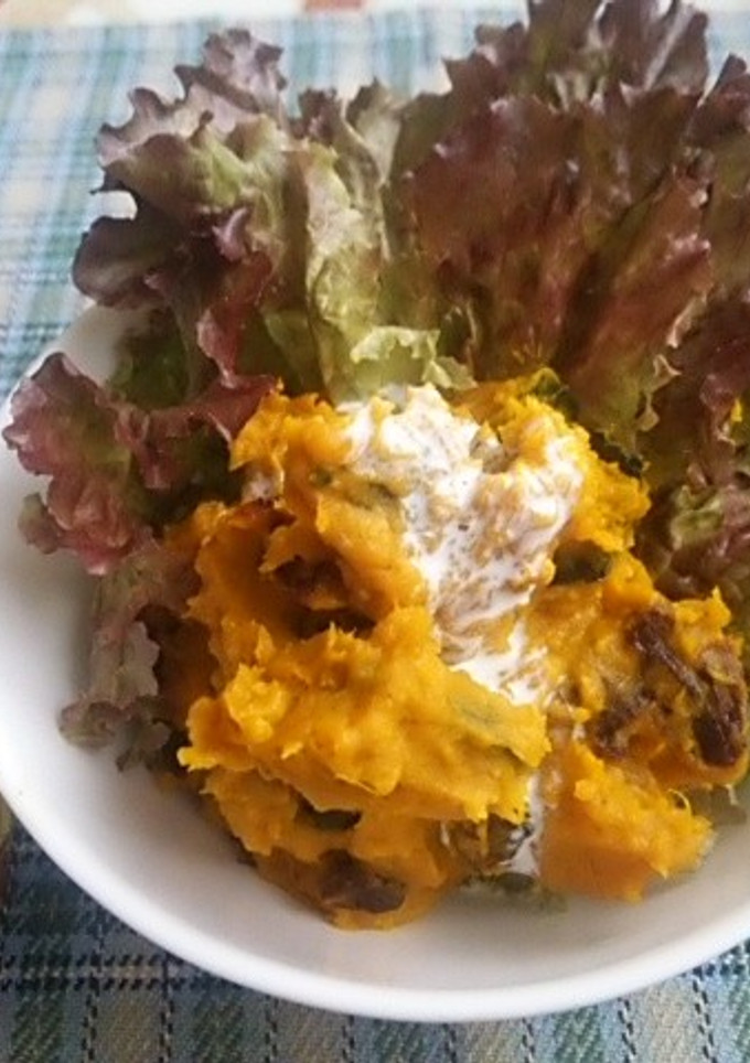 レンジ用蒸し器で　簡単！かぼちゃサラダ♬-レシピのメイン写真