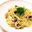 茄子しめじツナの和風パスタ