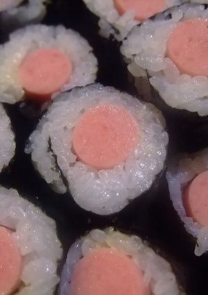 魚肉ソーセージde細巻き寿司-レシピのメイン写真