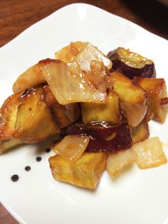 さつまいもと鶏肉のうまうま炒め♪-レシピのメイン写真
