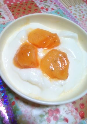 柿ヨーグルト-レシピのメイン写真