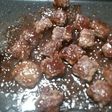 節約!合挽き肉でサイコロステーキ♪