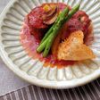 秋刀魚大葉巻きのトマトソース煮 野菜添え