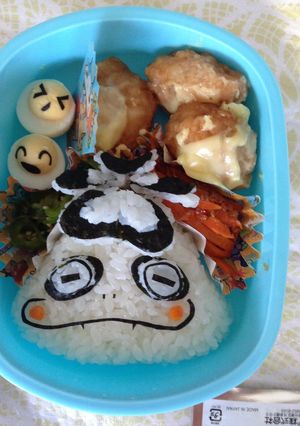 妖怪ウォッチでつちのこパンダ♪キャラ弁-レシピのメイン写真