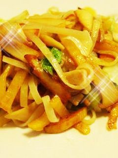 たくあんときのこの和風パスタ-レシピのメイン写真
