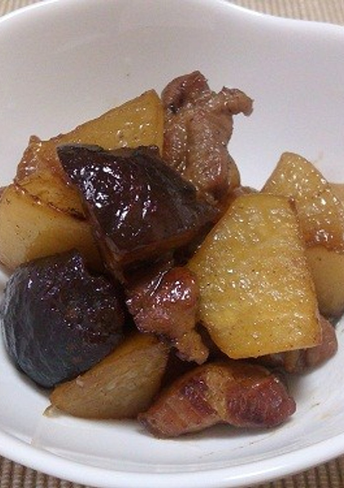 大根と豚肉の炒りつけ煮-レシピのメイン写真