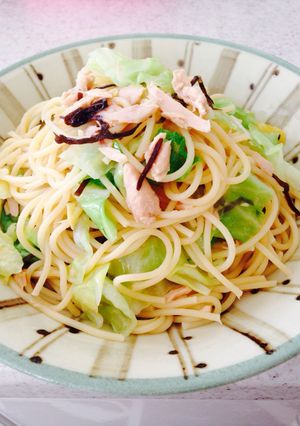 簡単☆キャベツとツナの塩昆布パスタ-レシピのメイン写真