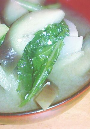 簡単 ナスとカブの栄養満点お味噌汁-レシピのメイン写真