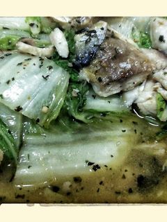 塩さばと白菜のアヒージョ(オイル煮)-レシピのメイン写真