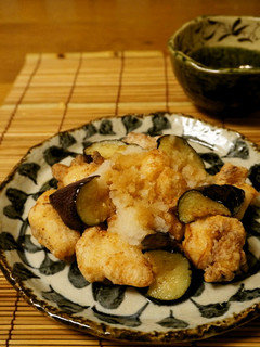 鶏の唐揚げと秋茄子のおろし添え-レシピのメイン写真