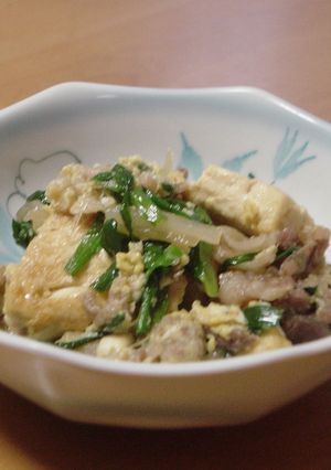 豚こま・豆腐のすき焼き風-レシピのメイン写真