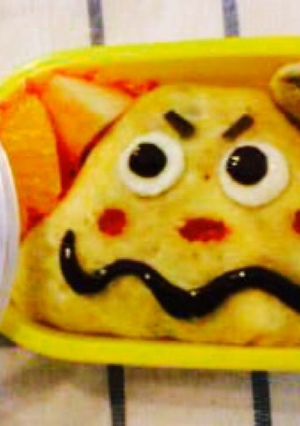 キャラ弁♡オムライスdeカレーパンマン-レシピのメイン写真